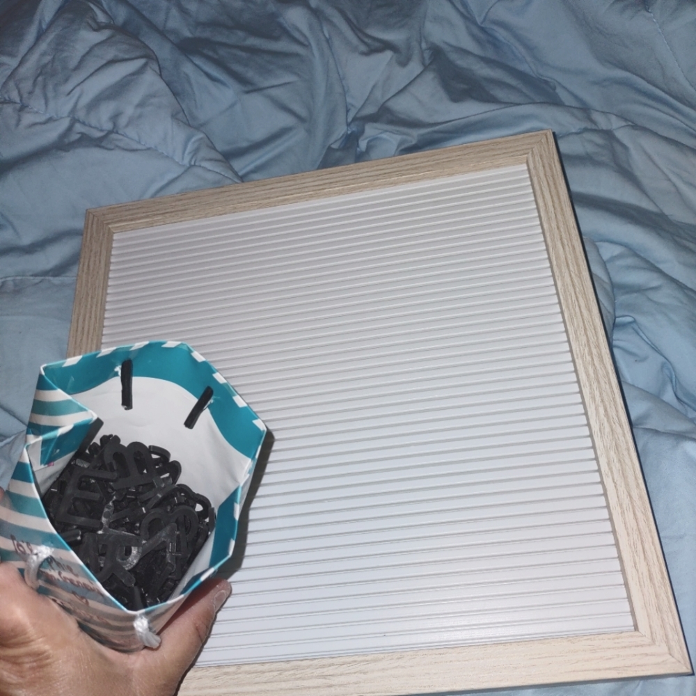 Wooden letter board